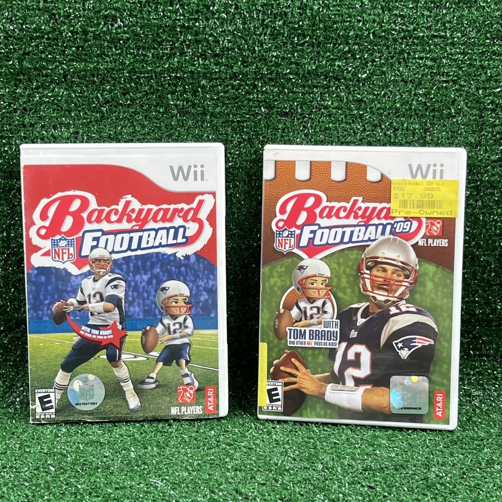 Wii Backyard Football With Tom Brady & Backyard Football W/ Tom Brady 09'‎ CIB